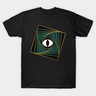 All Seeing Eye Geometric Blue T-Shirt